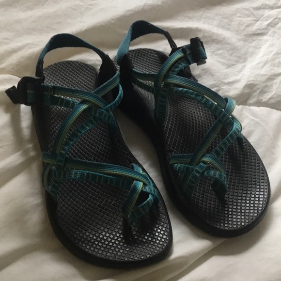 Chaco Shoes - Double strap Chacos with toe strap.